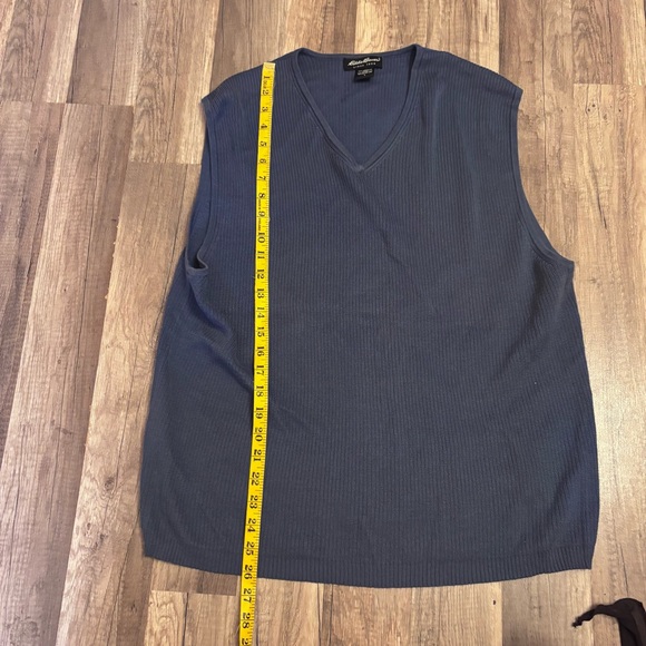 Eddie Bauer Slate Blue V-Neck Knit Top - Picture 3 of 4